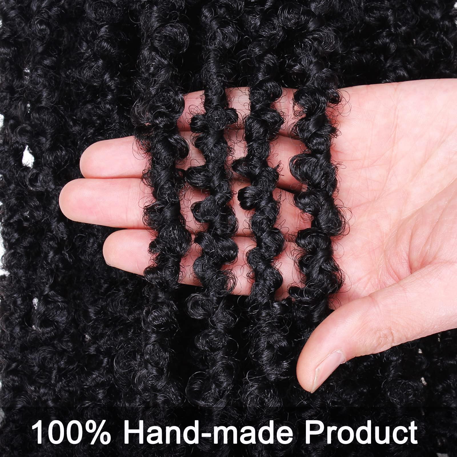 ZRQ ZRQ 30 Inch Butterfly Locs Crochet Hair Long Distressed Faux Braids Hair Pre-looped Synthetic Crochet Soft Locs 30 In Goddess Locs Hair Extensions (6 Pack 1B#)