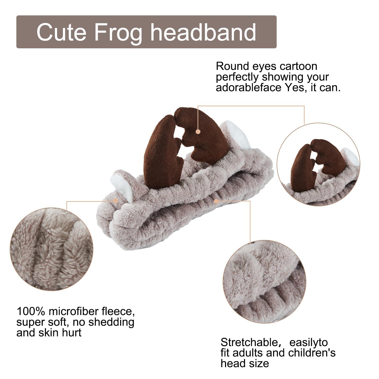 Jowmoy Jowmoy Cute Pink antlers Headband, Headband to Wash Face for Women Makeup Shower Spa Headband