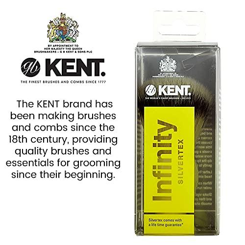 KENT Kent INF1 Infinity Ultra-Soft Silvertex Bristles Shaving Brush Synthetic Bristles Crimped to Emulate Real Badger Bristle for Ultimate Shave Experience Perfect Lather for Shave Cream and Shaving Soap