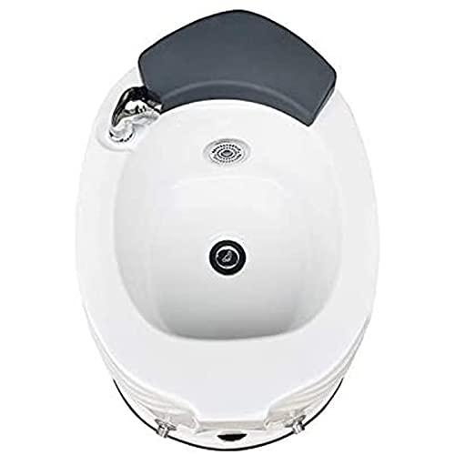 ZYQDRZ ZYQDRZ Pedicure Chair, Spa Foot Bath Acrylic Pedicure Equipment, Shampoo Sink Bowl, Spa Pedicure Chair, Shower Massage,White