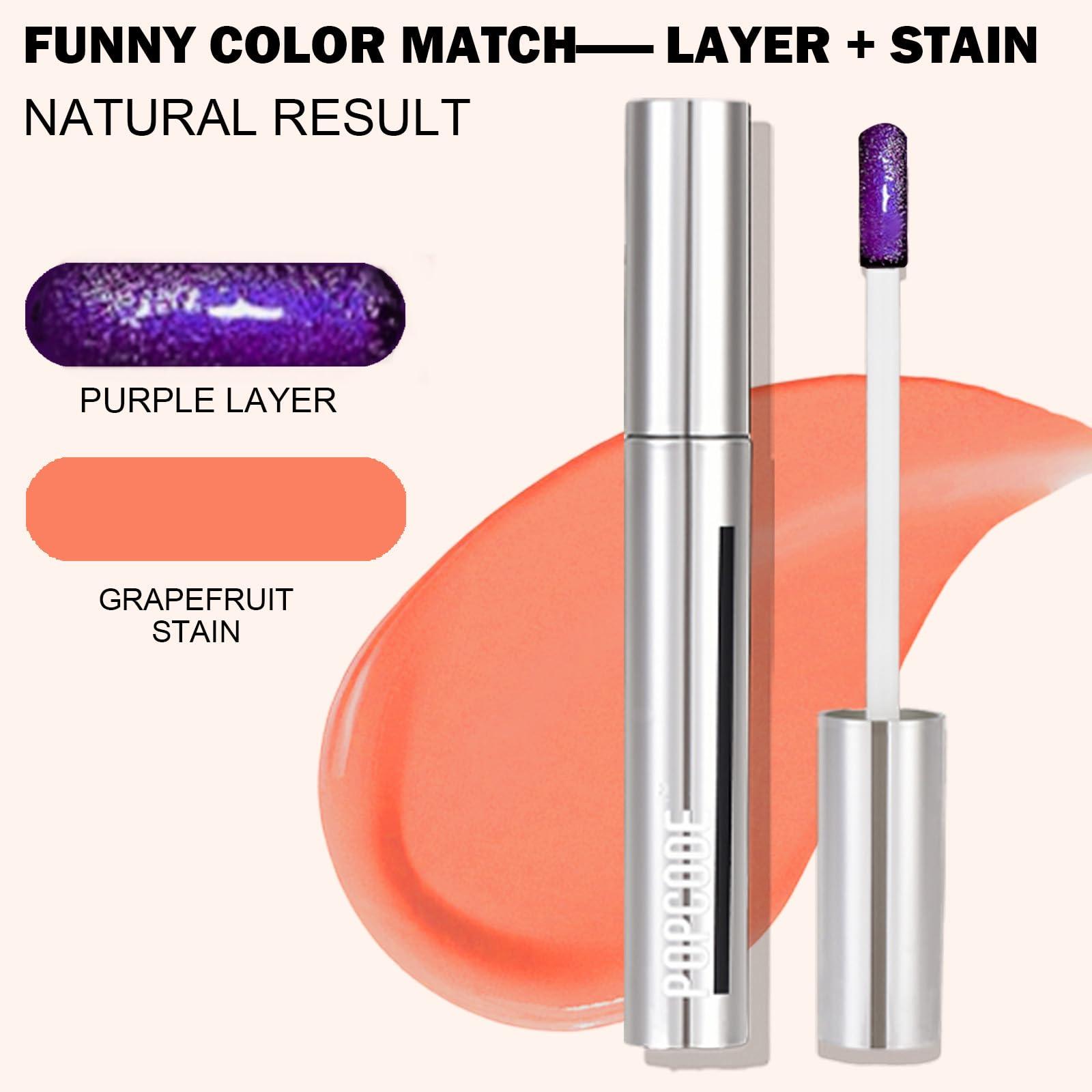popcode popcode Peel Off Lip Stain - Long Lasting, Transfer Proof and Waterproof Tattoo Lip Tint, Matte Finish Lip Stain Peel Off, Infused with Vitamin E & Algin & Hydroxyacetophenone, #006 Grapefruit