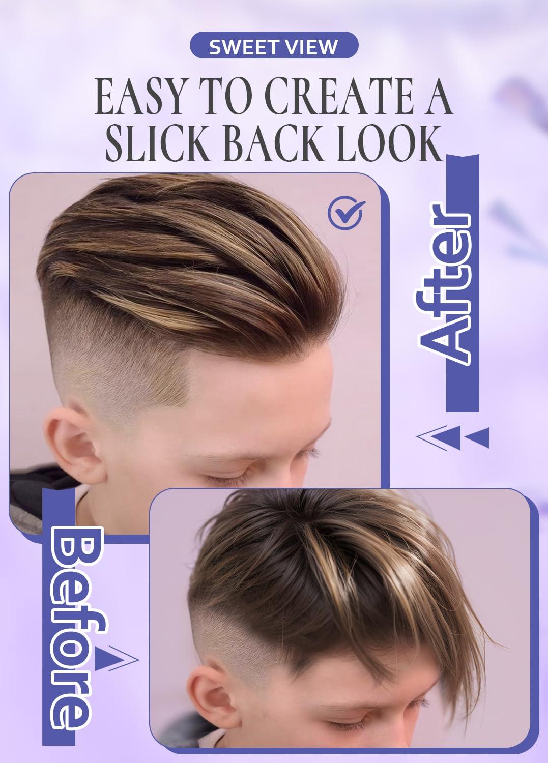 SWEET VIEW SWEET VIEW 2PCS Hair Wax Stick, Flexible Hold Fly Away Hair Tamer, Slick Back Hair Gel/Cream for Sleek Ponytail, Smooth Flyaways & Frizz, Hair Styling Accessorie Pomade Balm for Toddler, Kid