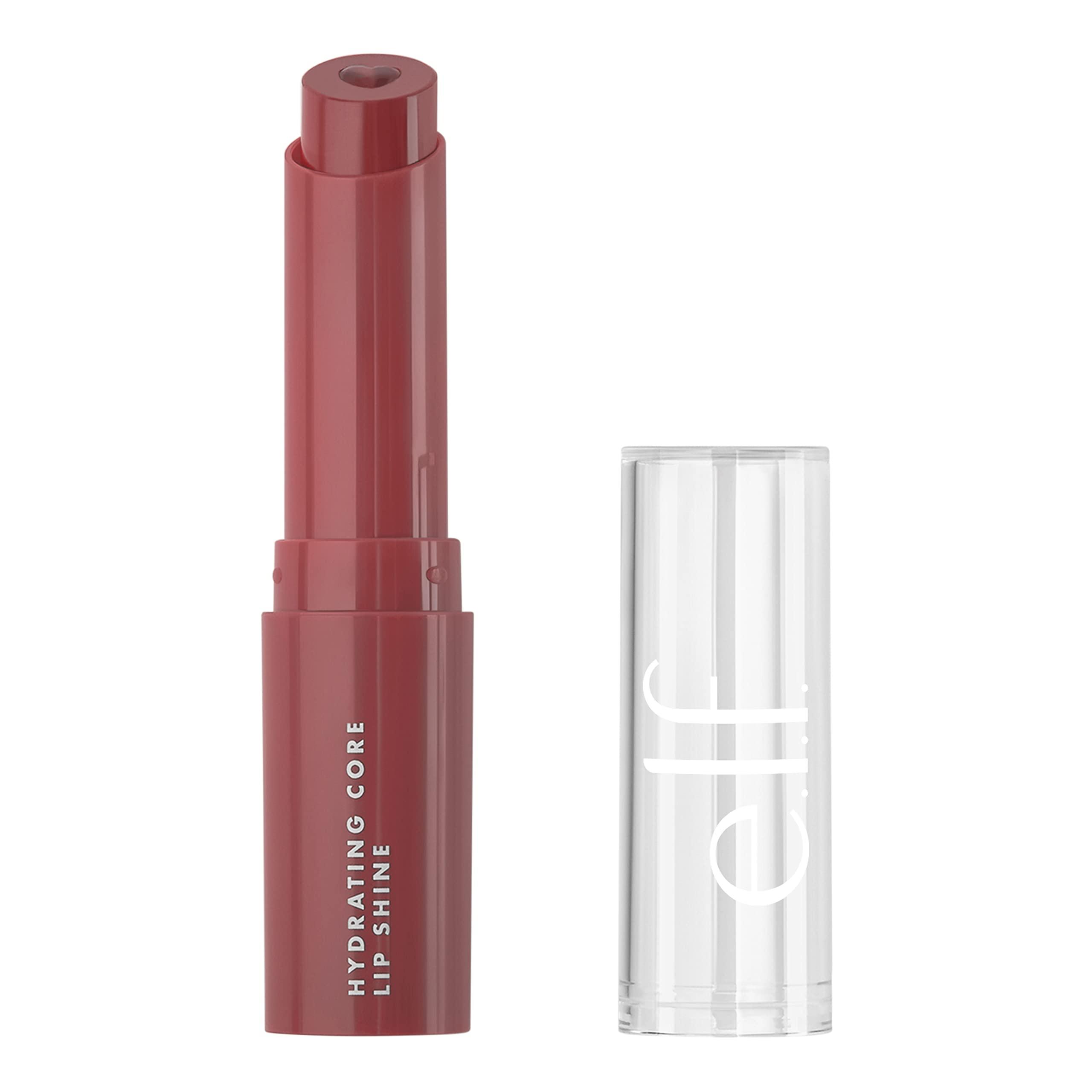 e.l.f. e.l.f. Hydrating Core Lip Shine, Conditioning & Nourishing Lip Balm, Sheer Color Tinted Chapstick, Happy, 0.09 Oz