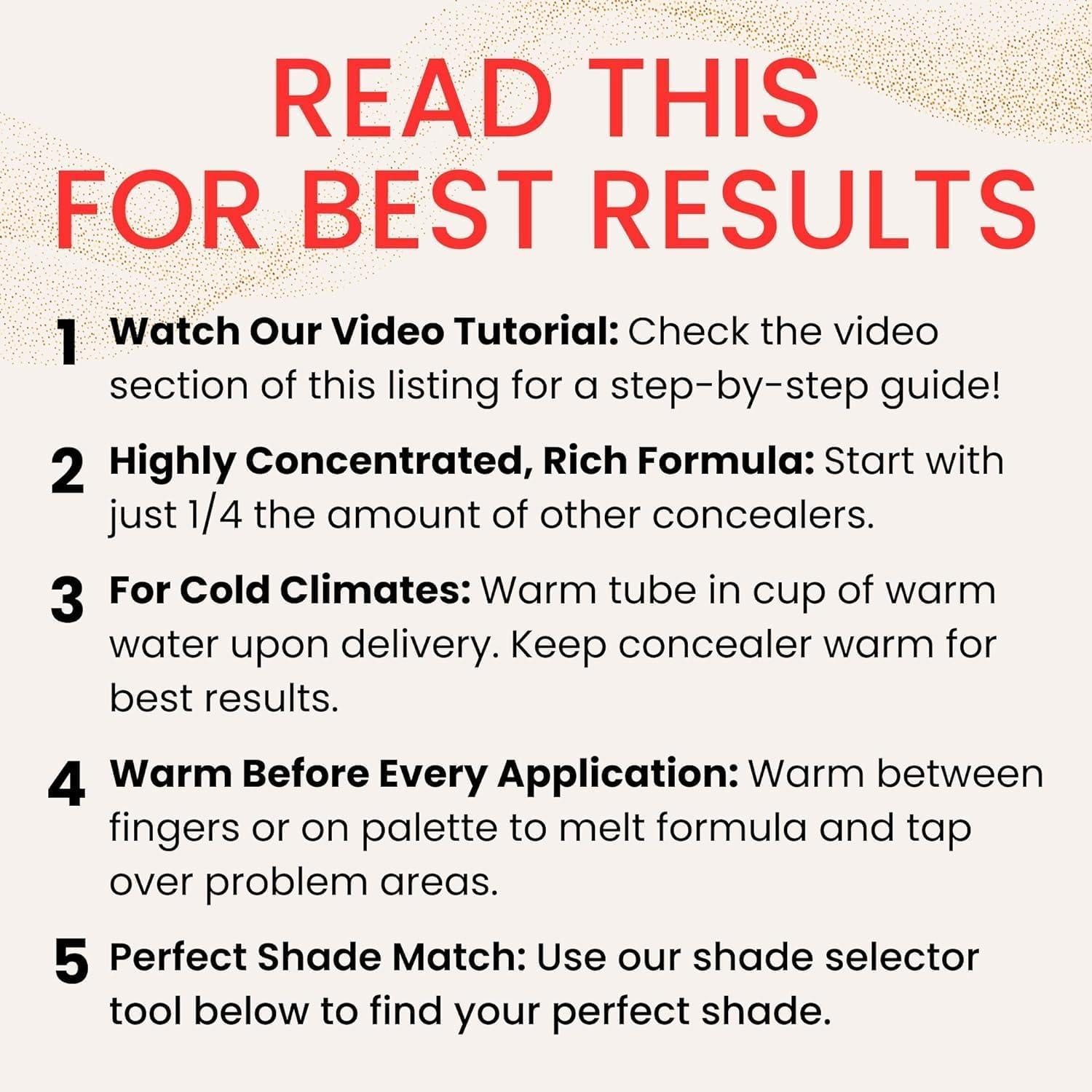 FIRA Fira Luxury Concealer & Foundation with Anti-Aging Ingredients - Full Coverage for Dark Circles, Wrinkles, Fine Lines, and Spots, All-Day Wear For Mature Skin - Sand, 0.5 FL. OZ. / 15 ML