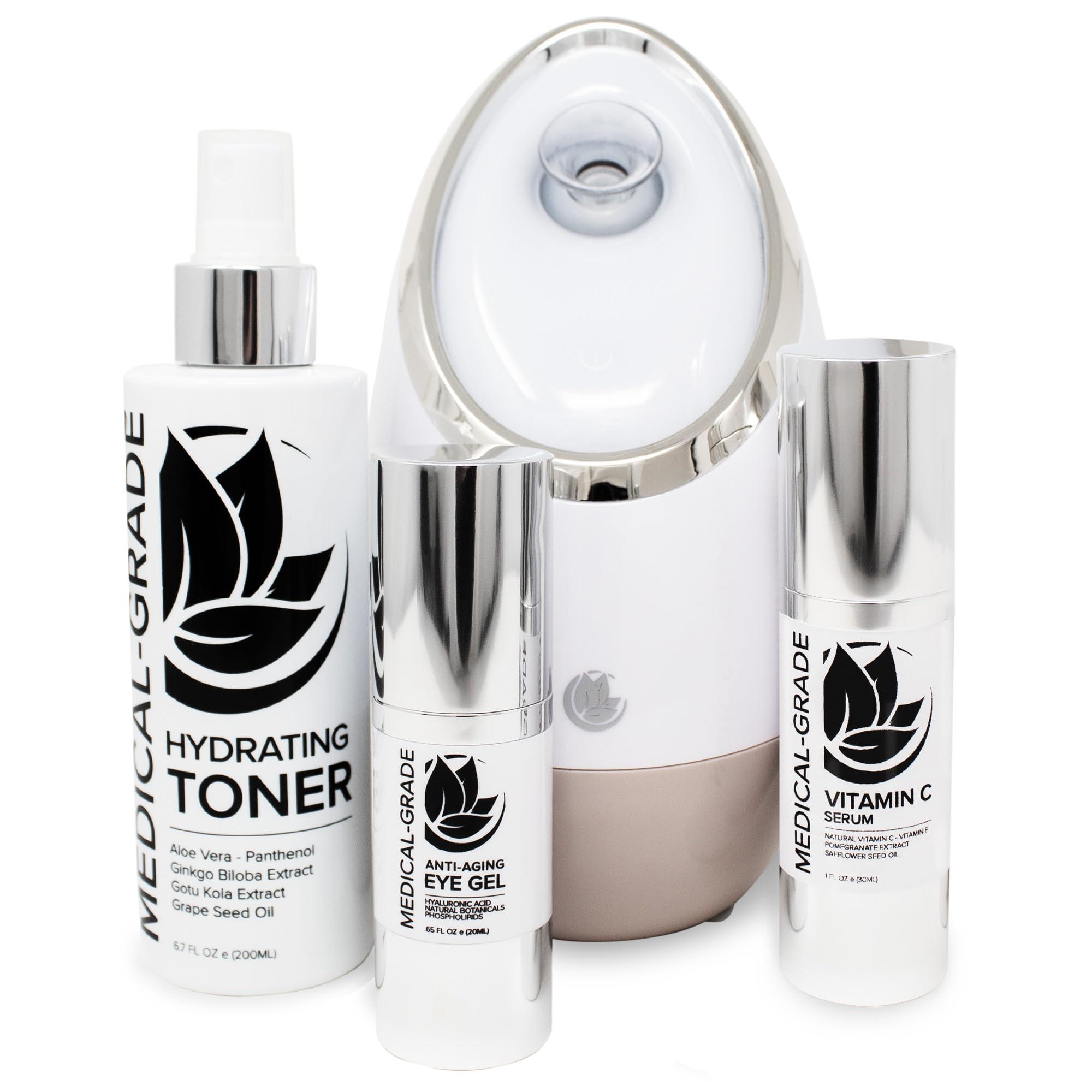 Microderm GLO Microderm GLO - Facial Steamer and Energizing Skin Care Product Bundle