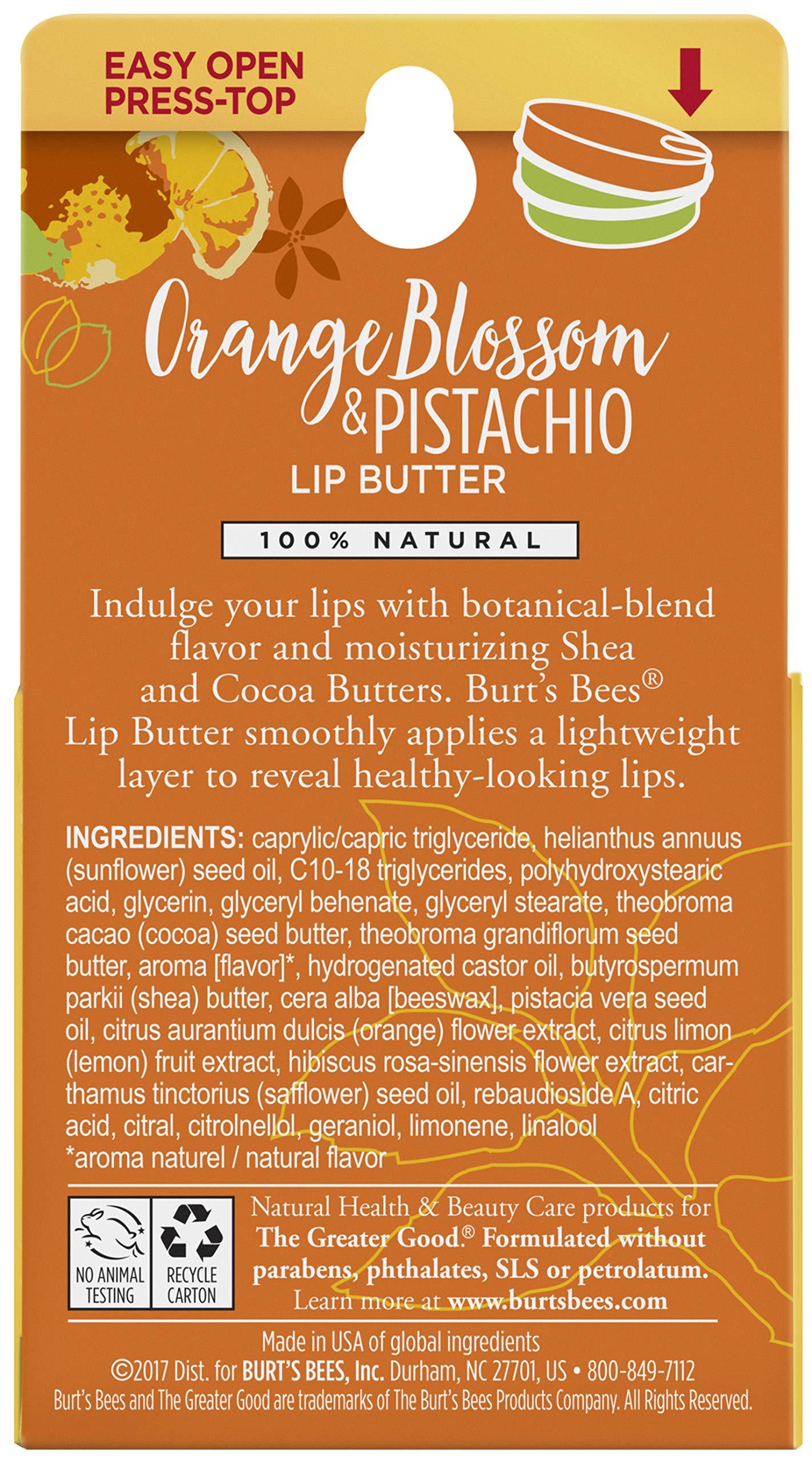 Burt\'s Bees Burts Bees Orange Blossom and Pistachio Lip Butter Lip Balm Unisex 0.4 oz