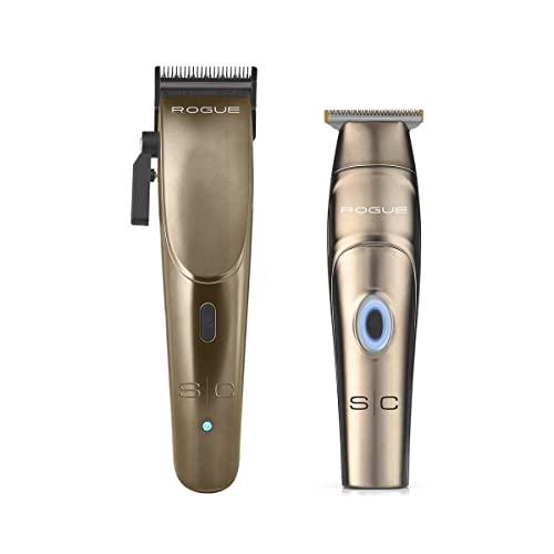 Stylecraft Stylecraft Rogue Professional 9V Magnetic Motor Cordless Clipper and Trimmer Combo Set Matte Gunmetal