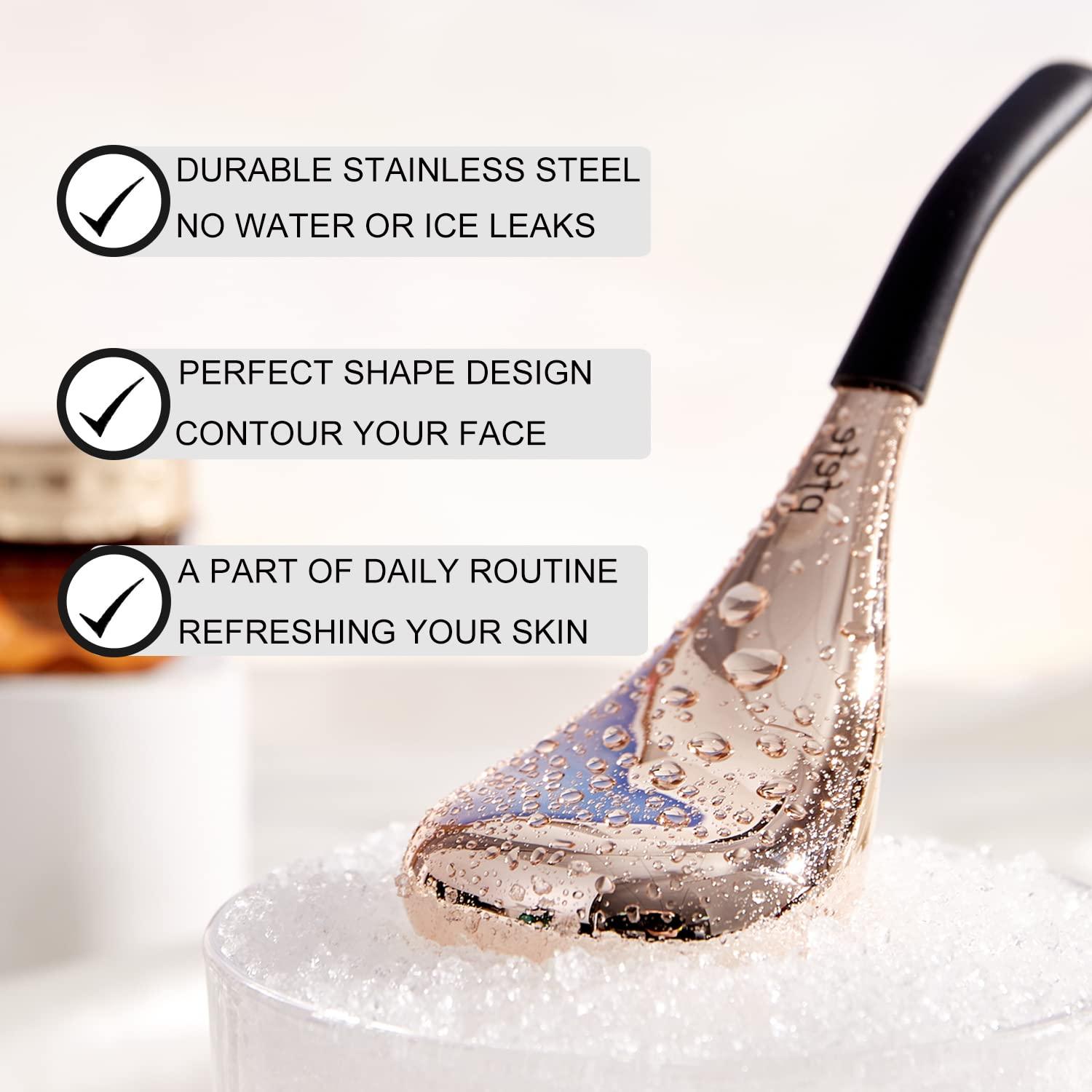 pfefe Pfefe Cryo Sticks for Face, Ice Globes Cryo Globes for Facials, Esthetician Supplies Gifts, Unbreakable Stainless Steel Ice Roller Cooling Spa Balls with Storage Case