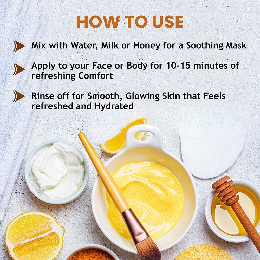 Hebhac Herbs Kasthuri Manjal Powder for Skin and Face Care| Wild Turmeric powder | Curcuma Aromatica | Helps Acne skin (7 oz)