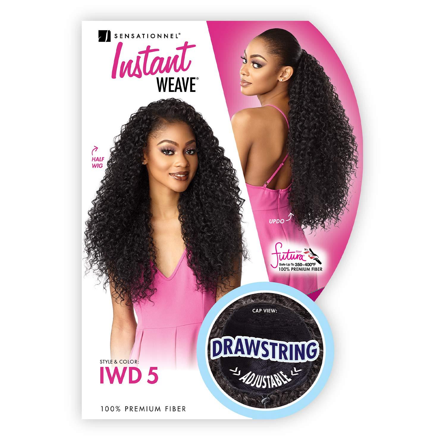 Sensationnel Sensationnel Instant weave half wig - 5 synthetic blendwig adjustable drawstring for seamless hair blending (4 MEDBROWN)