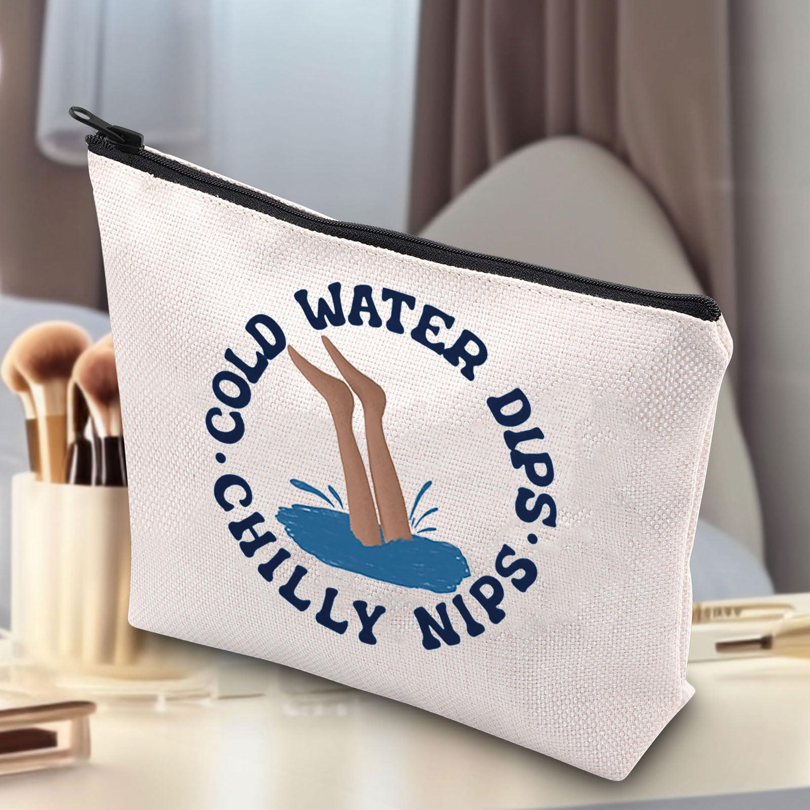G2TUP G2TUP Wild Swimmer Makeup Bag Cold Water Swim Club Gift Cold Water Dips Chilly Nips Gifts Wild Swimming Gifts (Cold Water)