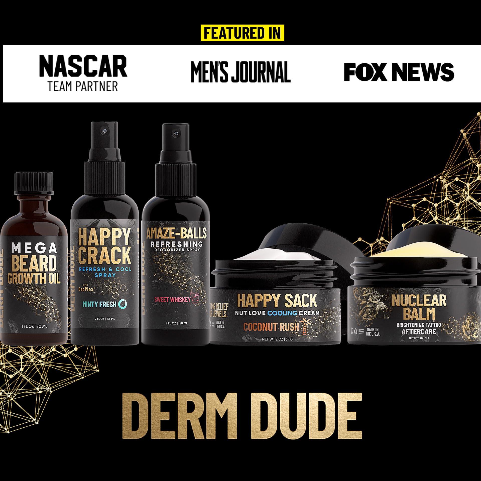 Derm Dude Derm Dude Mega Beard Growth Oil for Men | Formulated with Castor Oil & Jojoba Oil for Hair Growth | Promotes Thicker, Fuller Beard, Hydrates & Softens Facial Hair, Non-Greasy Grooming Treatment - 1 oz