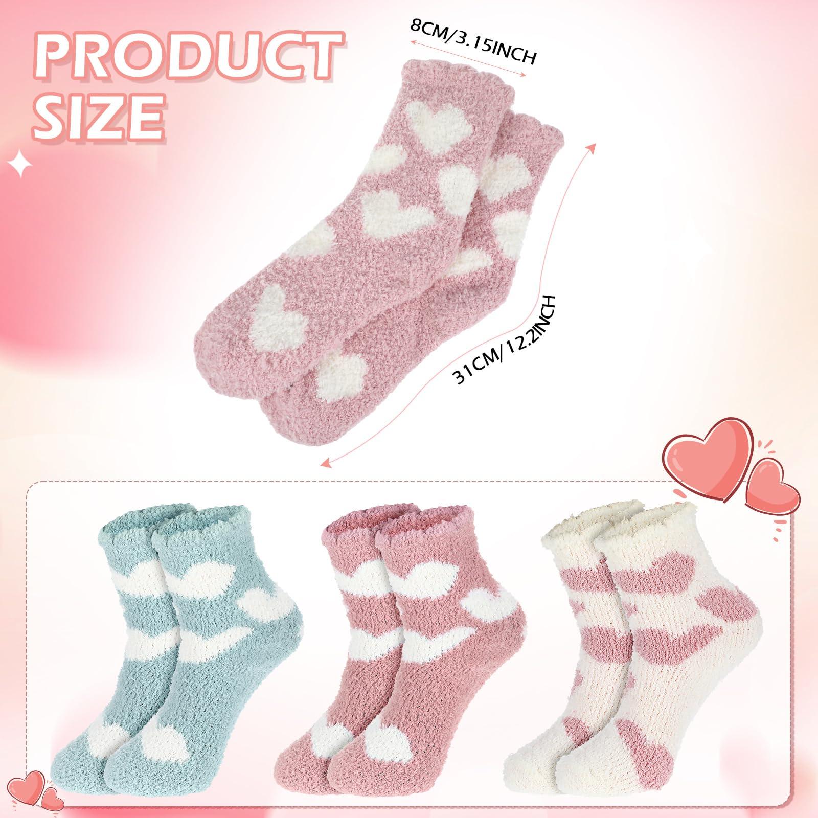 Abeillo 3 Pairs Aloe Socks Moisturizing Spa Socks, Winter Warm Home Sleeping Socks Don\'t Shed Lint, Women Spa Pedicure Foot Care Socks Fluffy Slipper Socks