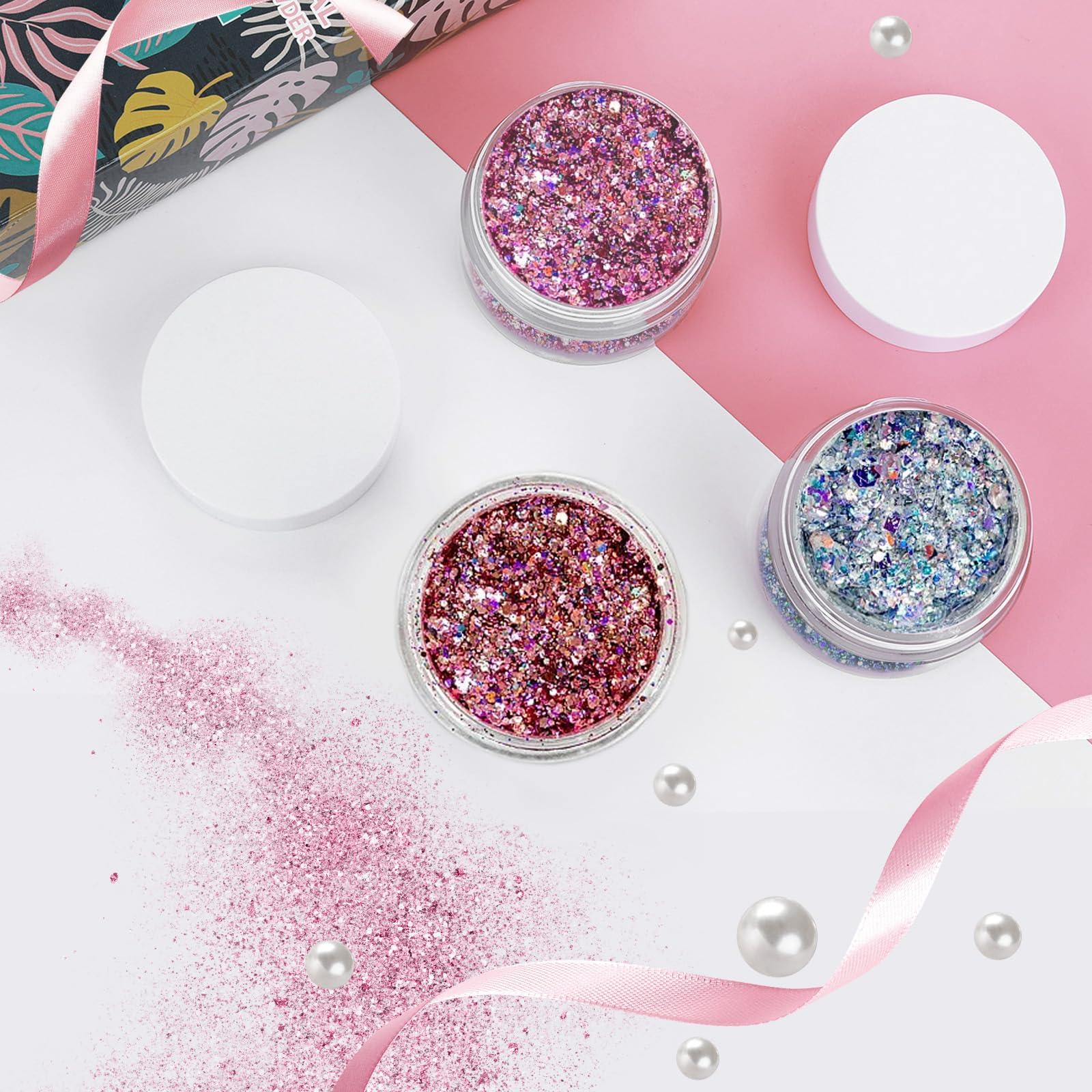 Elumeiro 16 Pcs 2 OZ Clear Plastic Jars with White Lids, Empty Leakproof Travel Size Cosmetic Container Round Cream Jar Refillable with Stickers for Scrubs, Lotion, Powder, ointment, Makeup, Food Storage