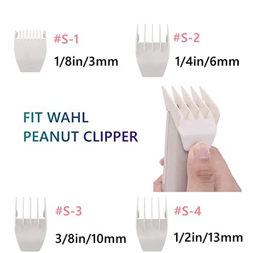 AIJALY 2 Pack Professional Peanut Clipper/Trimmer Snap On Replacement Blades #2068-300 - Compatible with Wahl Peanut Hair Clipper/Trimmer, White