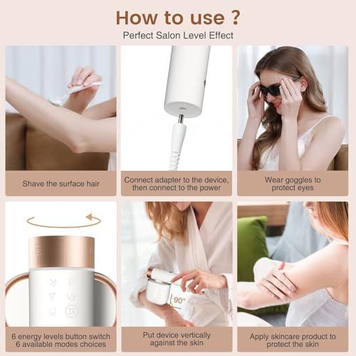 JOVS JOVS Laser Hair Removal, [24J Energy] IPL Hair Removal for Women and Men, 37F Painless Sapphire Ice-Cooling Tech, 6 Modes for Whole Body Hair Removal Device, 2 in 1 Skin Rejuvenation, 330 Rotation
