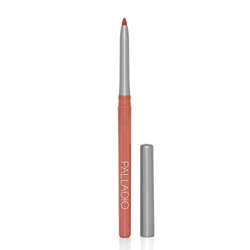 Palladio Palladio, Retractable Waterproof Lip Liner High Pigmented and Creamy Color Slim Twist Up Smudge Proof Formula with Long Lasting All Day Wear No Sharpener Required, Raspberry, 1 Count