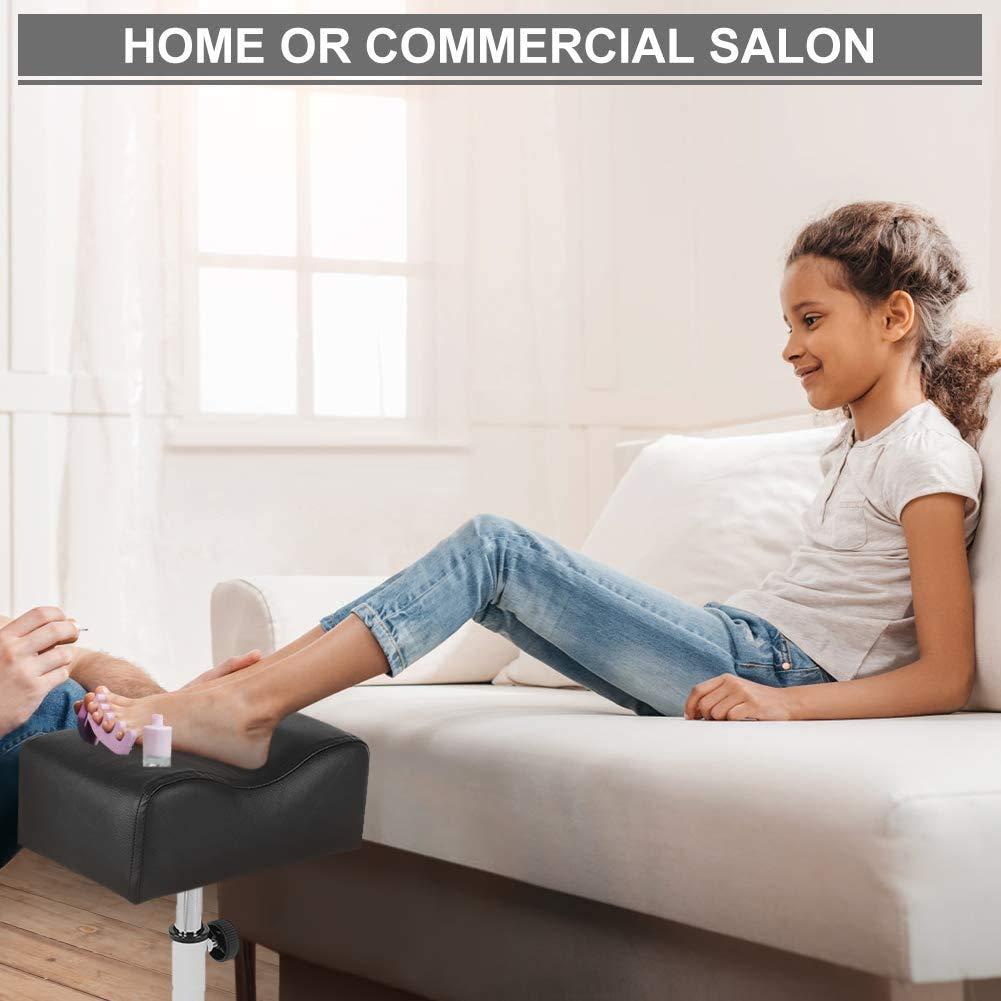 GOTOTOP GOTOTOP Pedicure Manicure Footrest Stool Portable Black Adjustable All Purpose Leg Rest Stand Tattoo Studio Equipment Salon