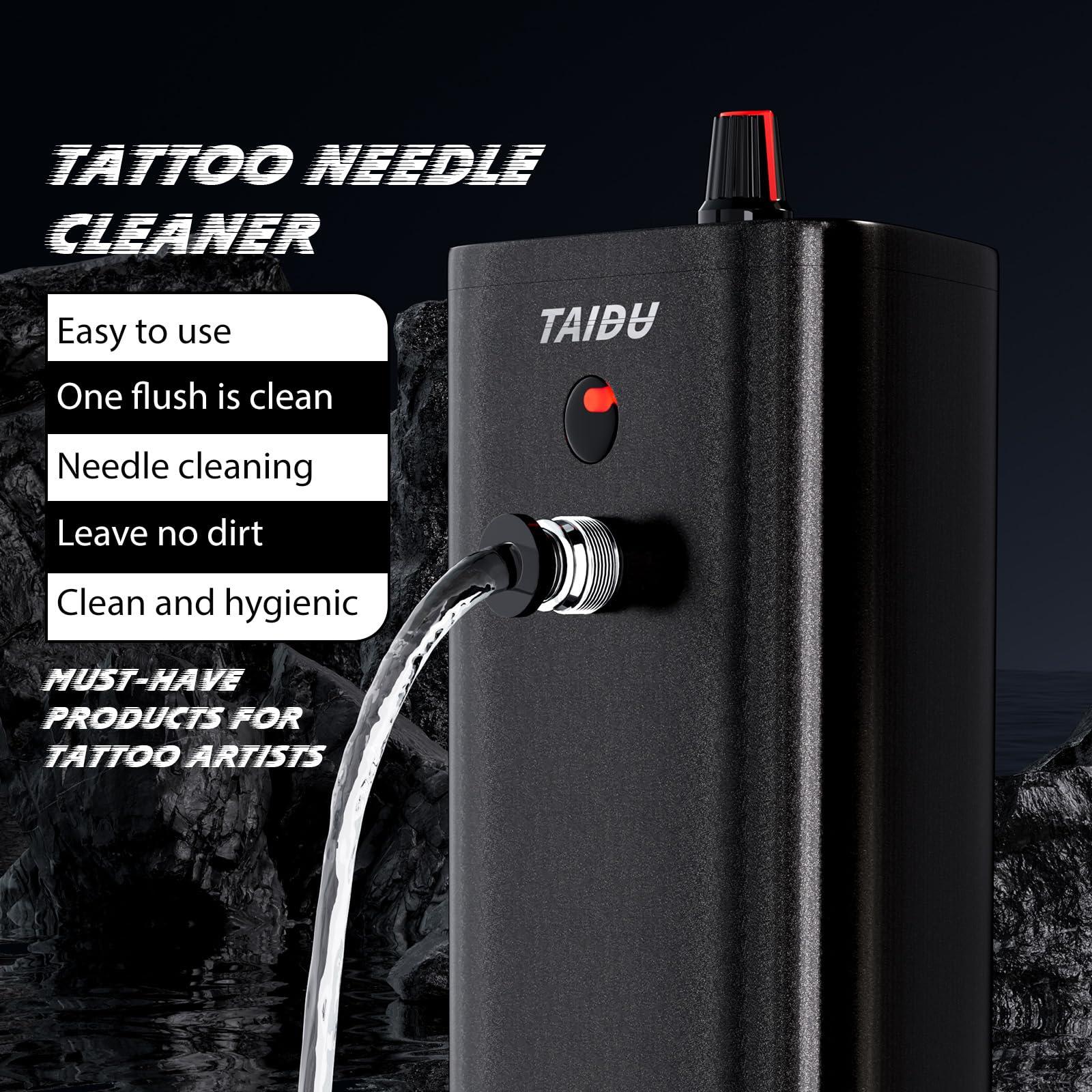 TAIDU Tattoo Needle Cleaning Machine,TAIDU Equipment Supply,Tattoo Needle Washer,Tattoo Colour Rinse,Flowing Water Washing Equipment for Cartridge Needles,(Plug-in model)