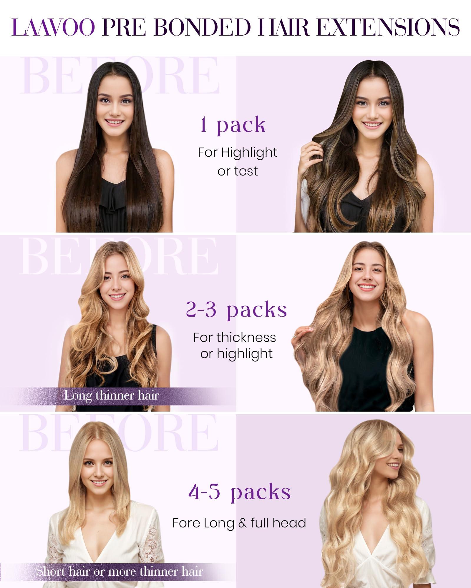 LAAVOO LaaVoo Micro Loop Hair Extensions Real Human Hair Balayage Micro Link Hair Extensions Human Hair Ombre Natural Black to Grey Silver Micro Hair Extensions Human Hair 16in 50g 50s