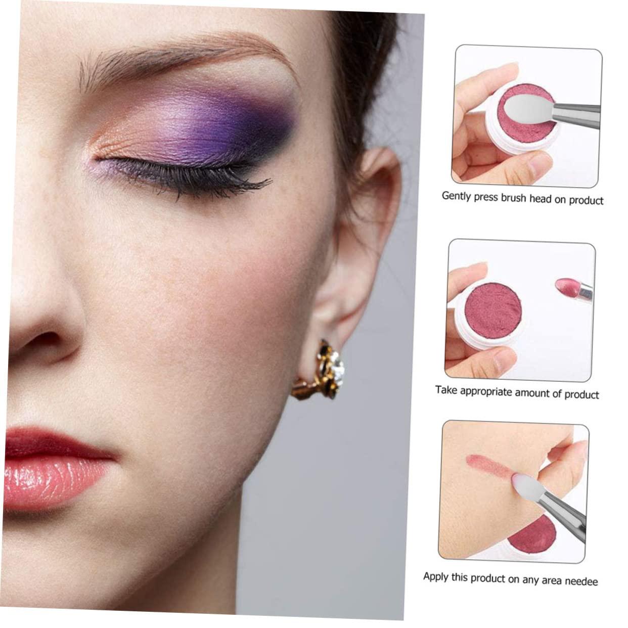 Beavorty Beavorty 5pcs Silicone Lip Brush Eyeliner Applicator Tool Make up Brushes Lip Brush Revolution Palette Makeup Brushes Small Makeup Brush Black