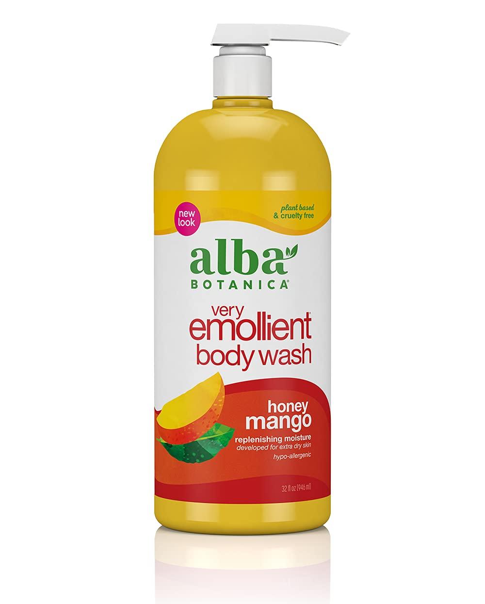 Alba Botanica Alba Botanica Very Emollient Unscented 32 Oz Body Lotion and Honey Mango 32 Oz Body Wash Bundle