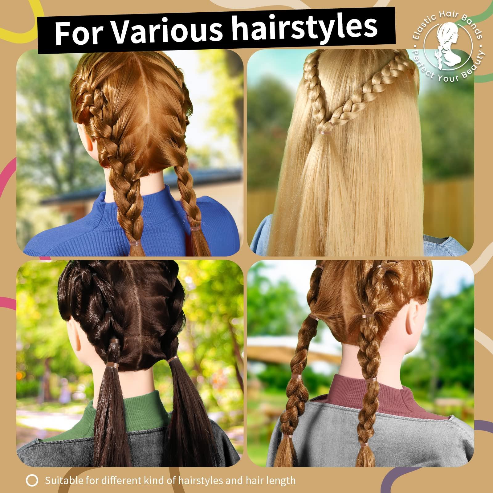 Teenitor Teenitor Elastic Hair Bands, Rubber Bands for Hair, Small Hair Ties, 300pcs, Light Brown