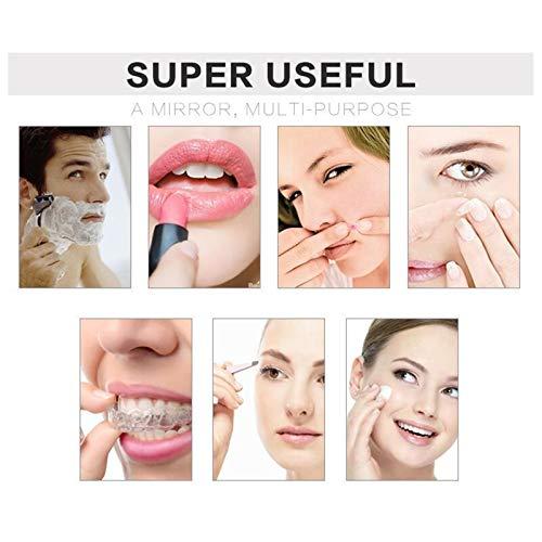 Makeup 8 Inch Countertop Makeup Mirrors, Double Sided Brass Standing Vanity Mirror, 1X and 3X/5X/7X/10X Magnifying, 360° Rotation Tabletop Cosmetic Mirrors,Gold,5X