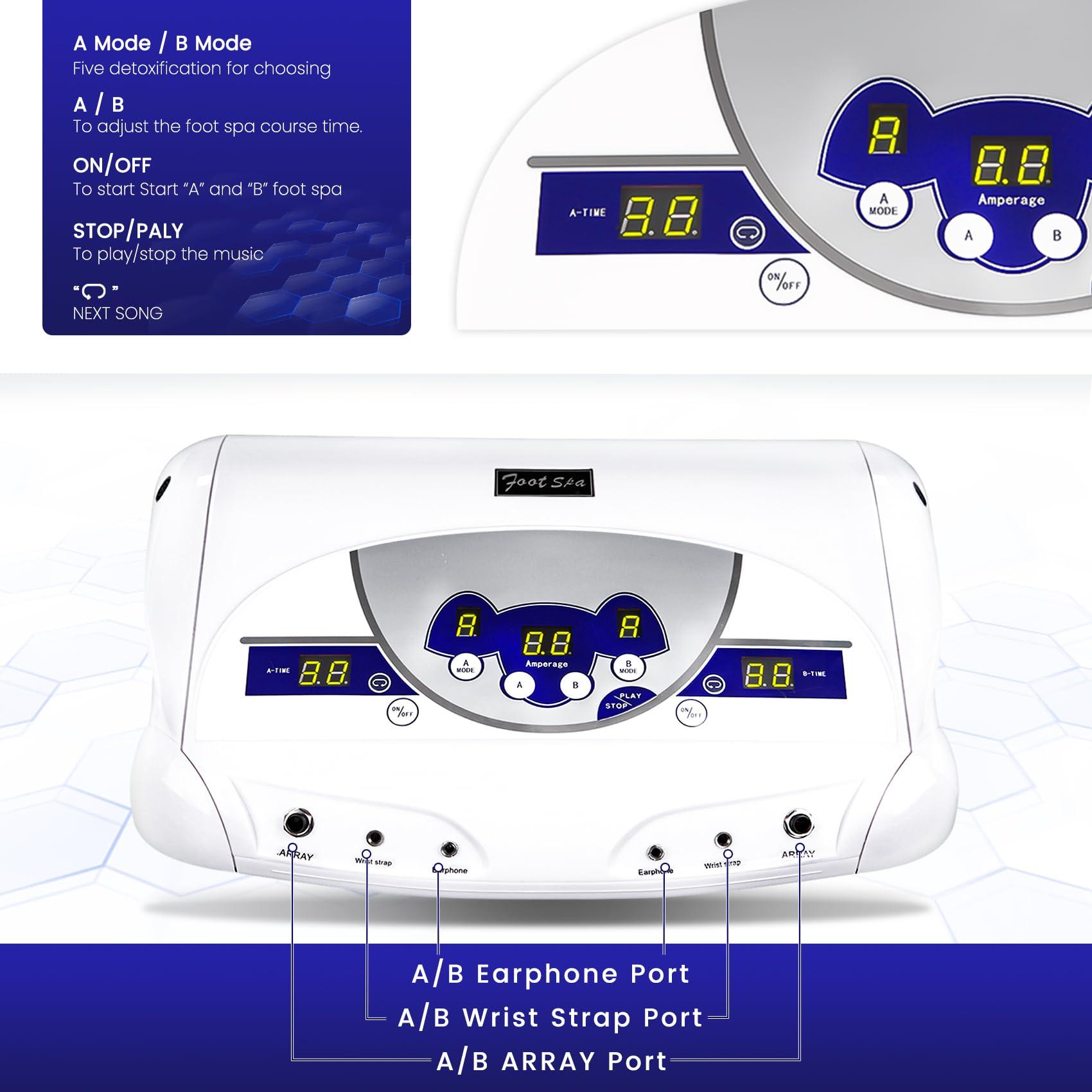 Lecaung Lecaung Ionic ion Detox Foot Machine, Dual Ionic Ion Detox Aqua Foot Spa Cleanse Machine with Mp3 Player