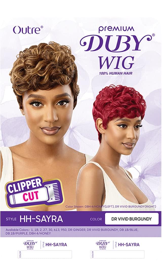 Duby Outre Human Hair Premium Clipper Cut Duby Wig HH SAYRA (DB1B/BLU)