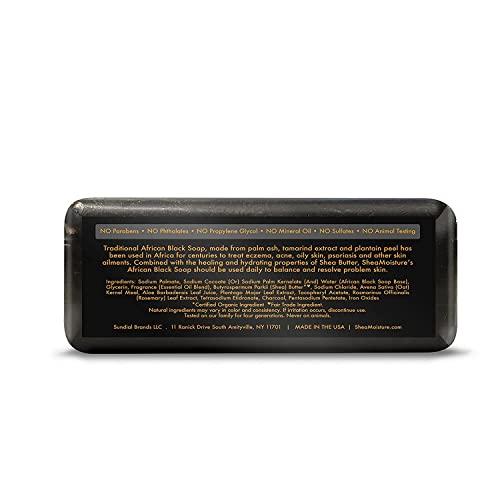 SheaMoisture Shea Moisture African Black Soap With Shea Butter 8 oz (Pack of 11)