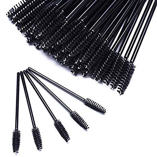 Boolavard 50pcs Disposable Eyelash Black Mascara Wand Applicator Brush by Boolavard® TM