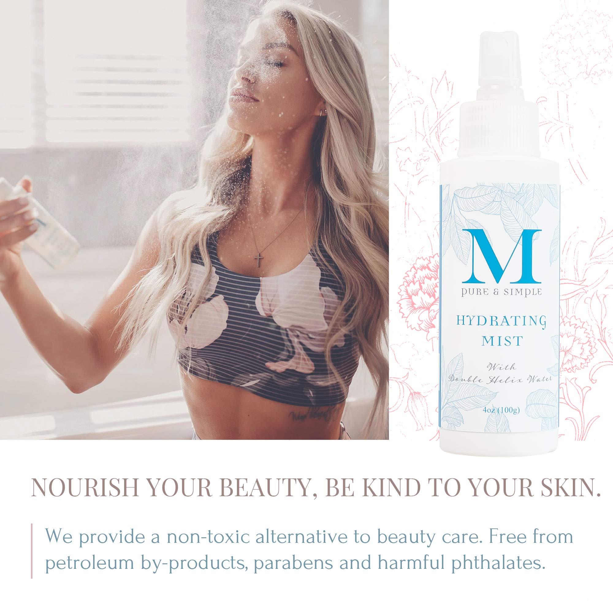 Martine: Pure & Simple Martine: Pure & Simple Facial Mist Spray to Hydrate, Tone, and Soften Skin, Setting Spray Made With Double Helix Water. (4 oz)