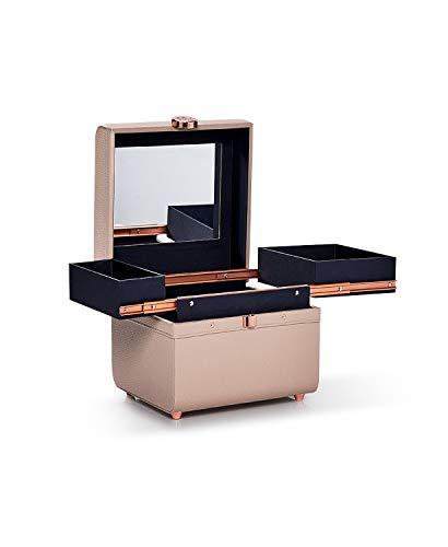 Caboodles Caboodles Life & Style Small Train Case, Makeup Cosmetic Case Organizer Small Train Case,Cream White