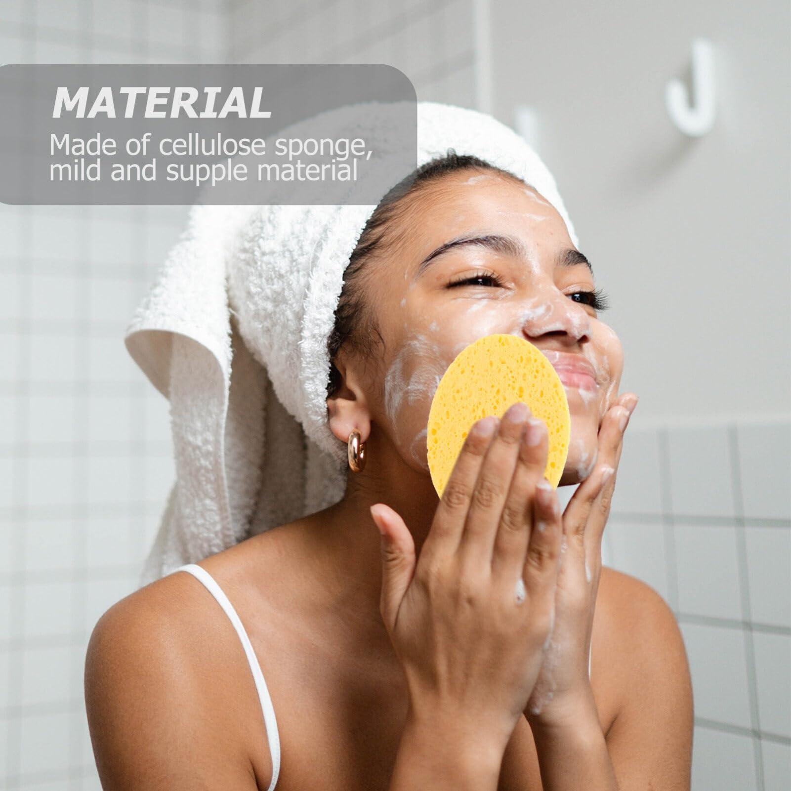 Cabilock Cabilock Facial Sponge Round Face Cleansing Sponge 12Pcs Makeup Remover Pads Cleaning Wipes for Exfoliating Mask