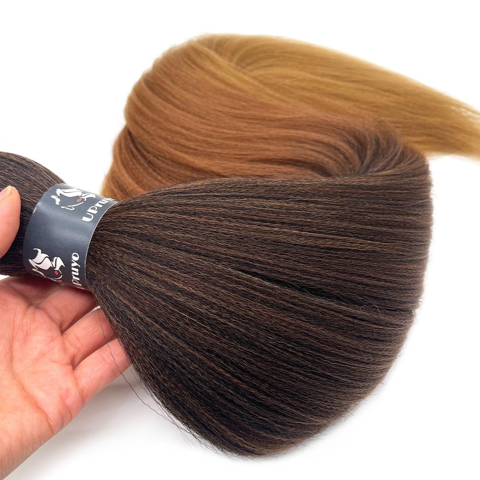 UPruyo UPruyo 1B/30/27 Ombre Braiding Hair Pre Stretched Kids Kanekalon Braiding Hair Extensions for Braiding Box Braids Knotless Prestretched Pre Sectioned Braiding Hair Ombre 26 inch