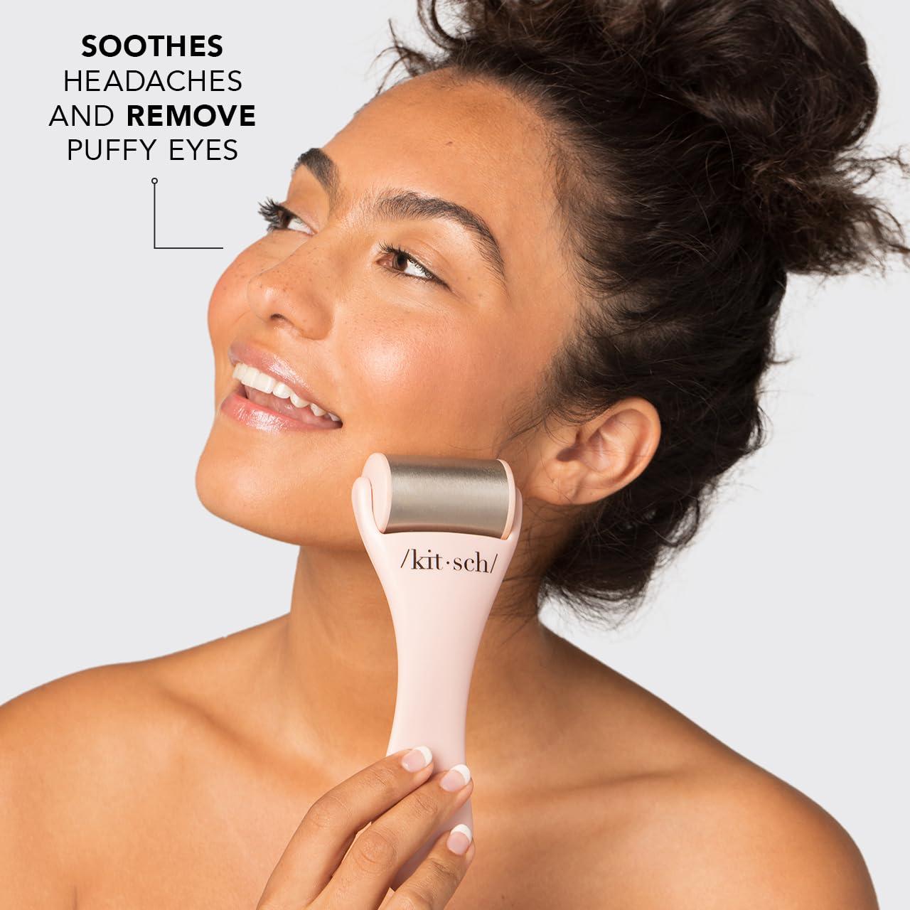 Kitsch Kitsch Ice Face Roller Skin Care - Facial Rollers for Eye Puffiness, Cold Skin Rollers, Lymphatic Drainage Massager, Roller Face for Wrinkles, Migraine Relief - Terracotta