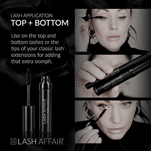 Lash Affair Lash Affair Eyelash Mascara Eyelash Extensions Safe, Black Liquid Lash Extensions Bottom Lash Mascara for False Lashes, Highly Pigmented, Long Lasting, Non-Flakey, Cruelty-Free, 4-Month Supply