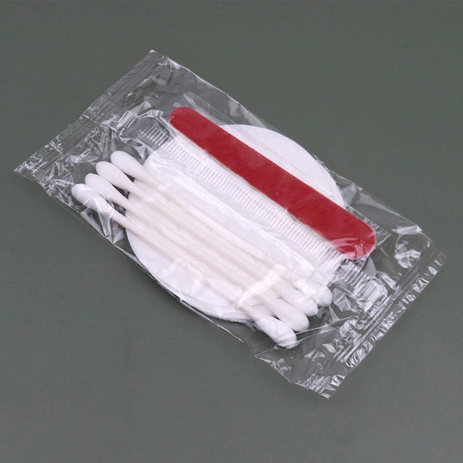 HQSLsund HQSLsund 100 Pack Disposable Toothbrushes Bundle with 100 Pack Hotel Vanity Kit Cotton Swabs