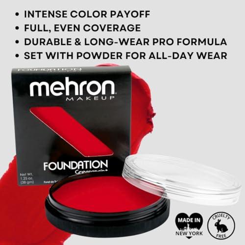 Mehron Mehron Makeup Foundation Greasepaint | Stage, Face Paint, Body Paint, Halloween Makeup 1.25 oz (38 g) (Really Bright Red)