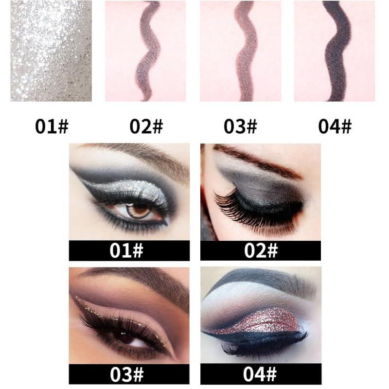PETUPS Ayky Long Wear Gel Eyeliner, 2024 New Matte Quick-Dry Eyeliner, Waterproof Eyeliner Cream Long Wear Gel Eyeliner, Natural Long Wear Liquid Eyeliner Pencil (Brown 2pcs)