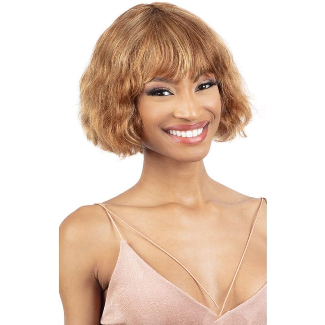Shake-N-Go Shake-N-Go Golden 100% Human Hair Wig - Cynthia (Color:NATURAL BLACK)