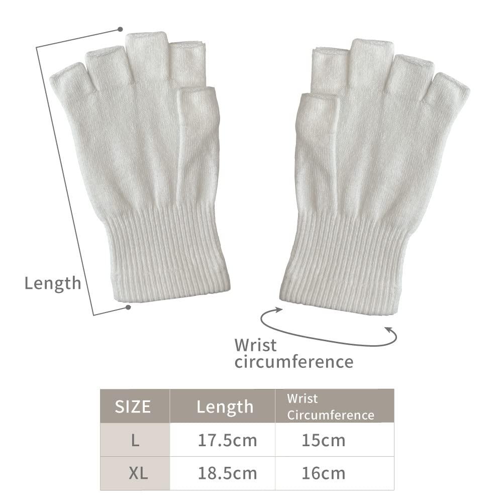 Edenswear Edenswear Zinc-Infused Fingerless Gloves for Women and Men with Eczema - Wet Wrap Therapy (Large)