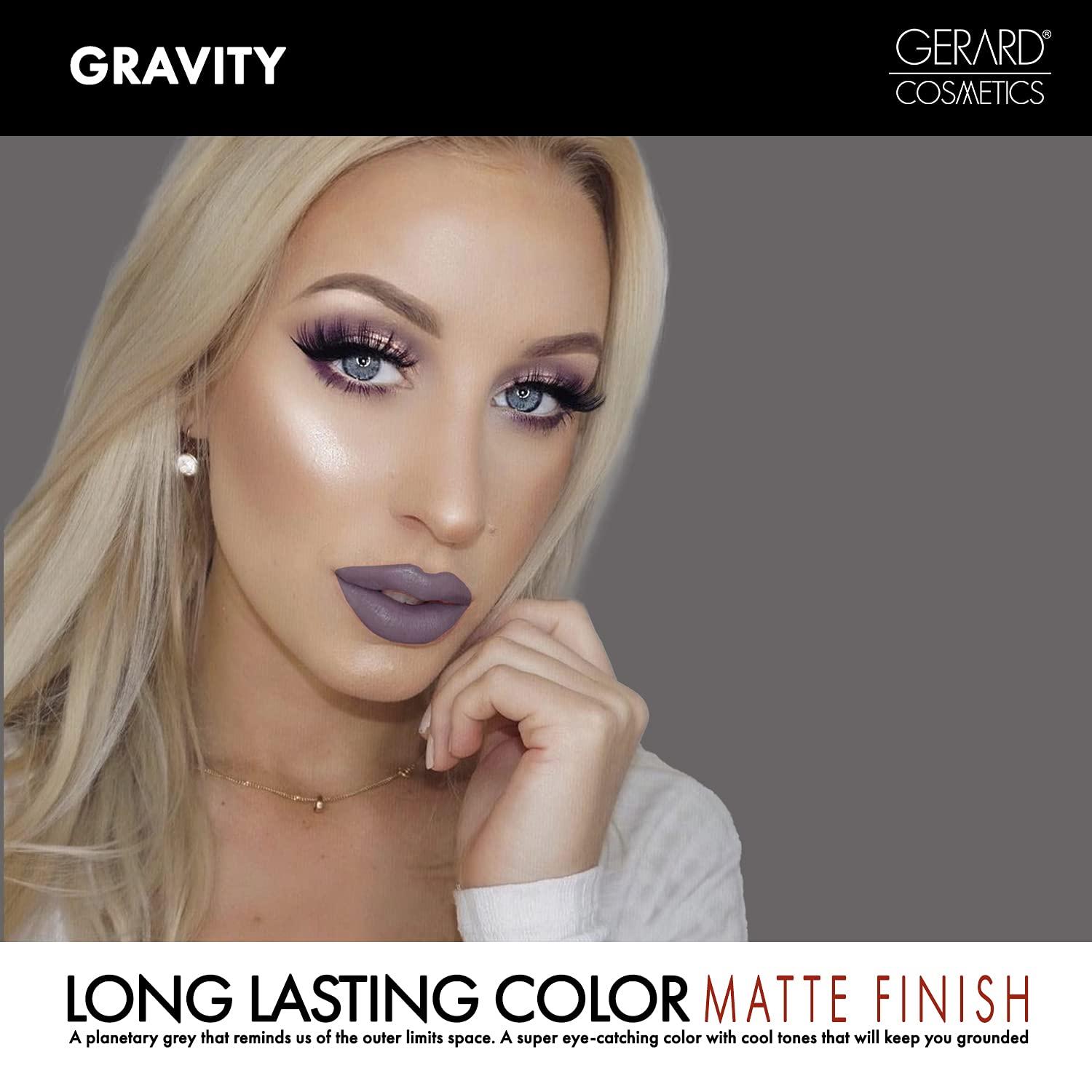 Gerard Cosmetics Gerard Cosmetics HydraMatte Liquid Lipstick Gravity, Grey Lipstick with Matte Finish, Long Lasting and Non Drying, Super Pigmented Fully Opaque Lip Color