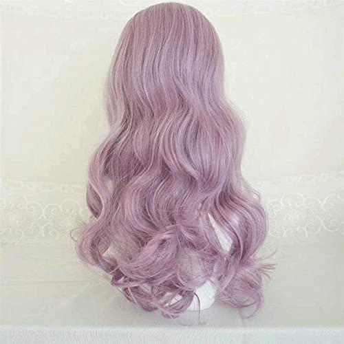 RUVOO RUVOO Wigs Pastel Purple Wig 25 Inches Long Curly Wavy Hair Wig Heat Resistant Fibers Synthetic Wig Wig