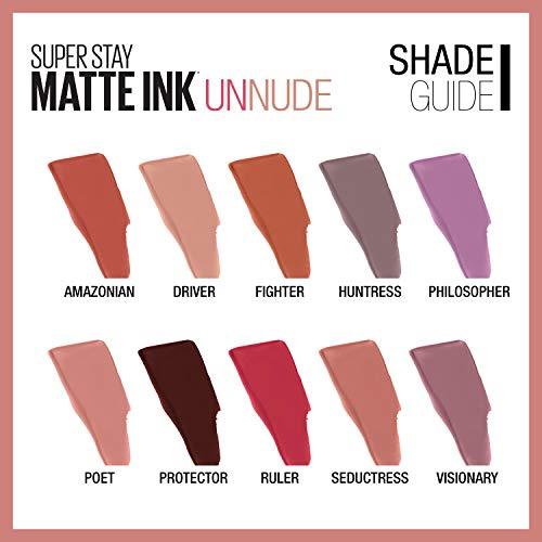 Maybelline New York Maybelline SuperStay Matte Ink Un-nude Liquid Lipstick, Fighter, 0.17 Fl Oz