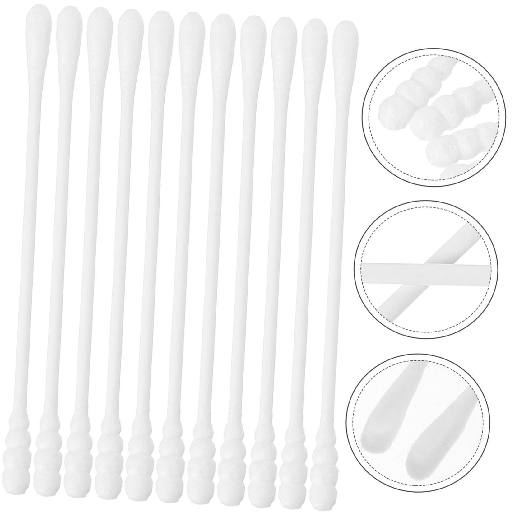 Beatifufu Beatifufu 600 Pcs Care Buds Swabs Organic Cotton Balls Earbuds Cotton Swabs for Amaz on Organic Cotton Pads Ear Swabs Buds Swabs with 2 Different Heads Amezon White