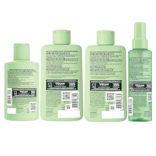 Garnier Garnier Fructis Hair Filler Bonding Pre-Shampoo + Fullness Repair Shampoo, Conditioner + Thickeing Spray Set with Polypeptides (4 Items), 1 Kit