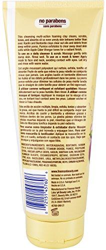Freeman Beauty Freeman Feeling Beautiful Apple Cider Vinegar 4-in-1 Foaming Clay Mask and Scrub, 6-Ounce, 2 Count