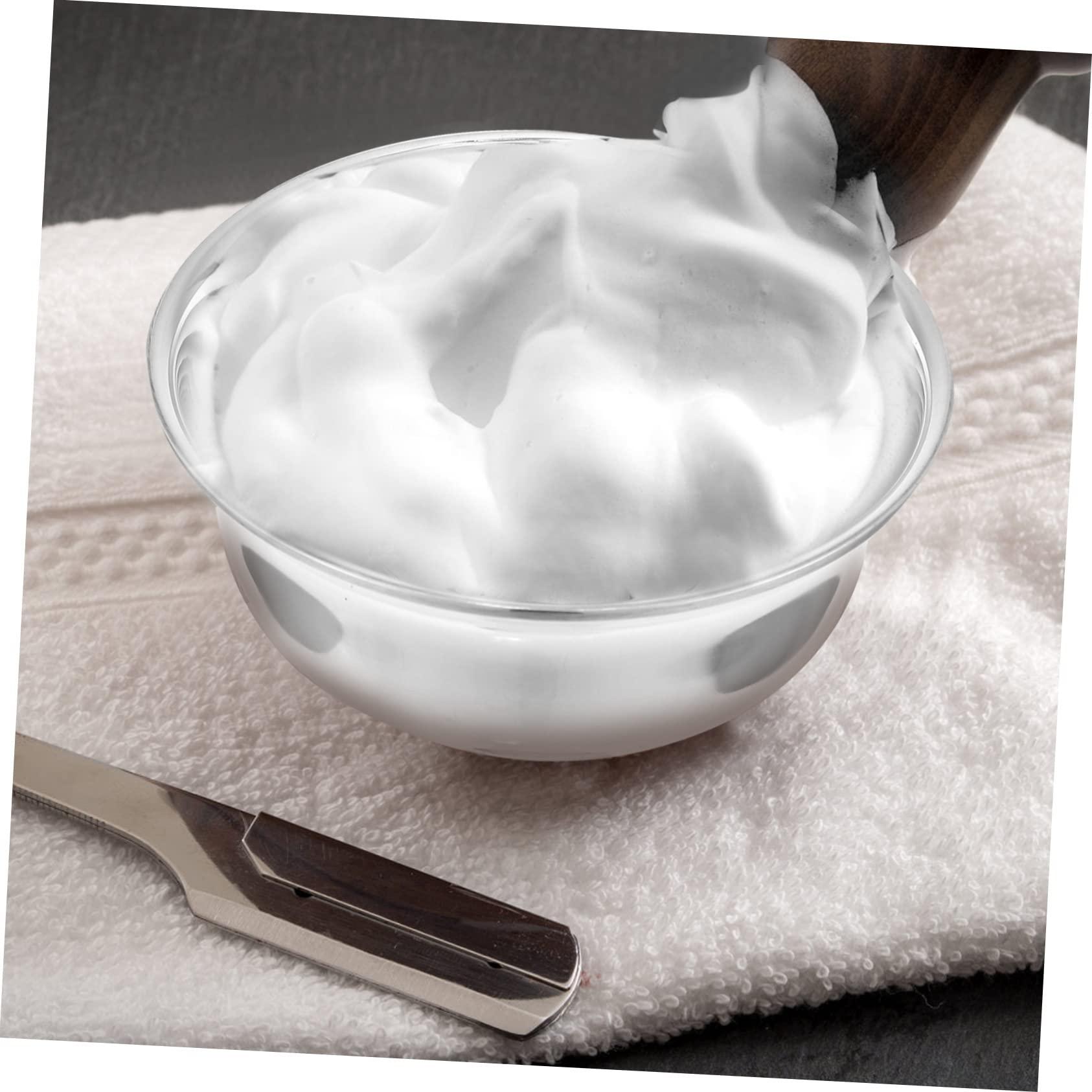 Ipetboom Ipetboom Whipping Bowl Foaming Soap Shaving Soap Travel Shaving Cream Face Lotion Shave Cream Soap for Men Foam Soap Grooming Shaving Bowl Beard Shaving Mug Silver Stainless Steel